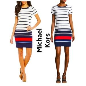 Michael Kors MK dress sundress white blue ref vacations everyday formal casual